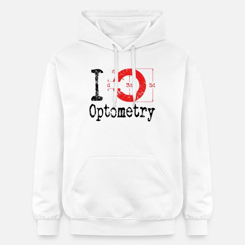 J'adore l'optométrie Optométriste - Sweat à capuche Softstyle® Gildan Unisexe - blanc