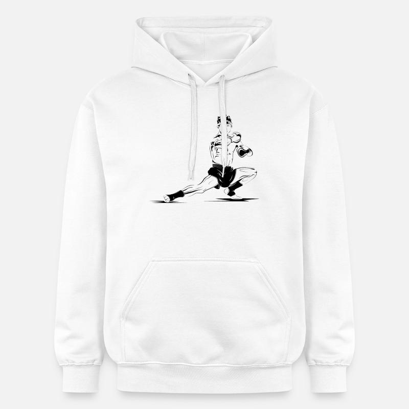 combat de muay thai - Sweat à capuche Softstyle® Gildan Unisexe - blanc