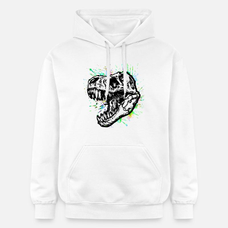 Dinosaure / T-Rex / Trex / idée cadeau - Sweat à capuche Softstyle® Gildan Unisexe - blanc