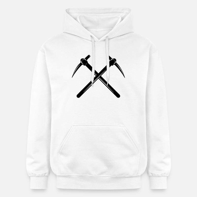 Deux pioches croisées - Sweat à capuche Softstyle® Gildan Unisexe - blanc