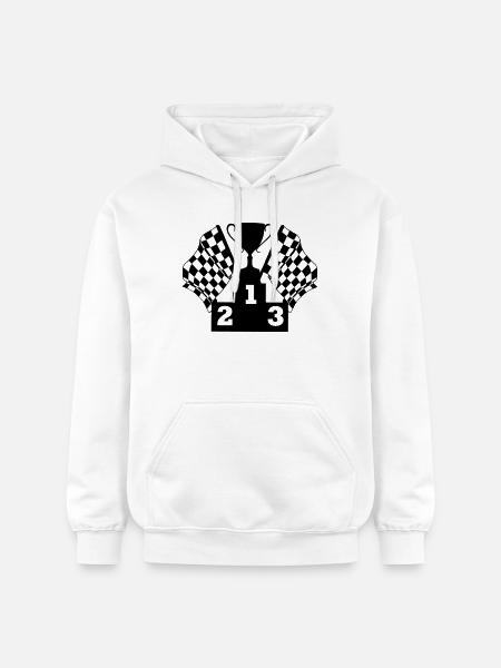 Car Racing Cup Flag Podium - Gildan Unisex Softstyle® Midweight Hoodie - white