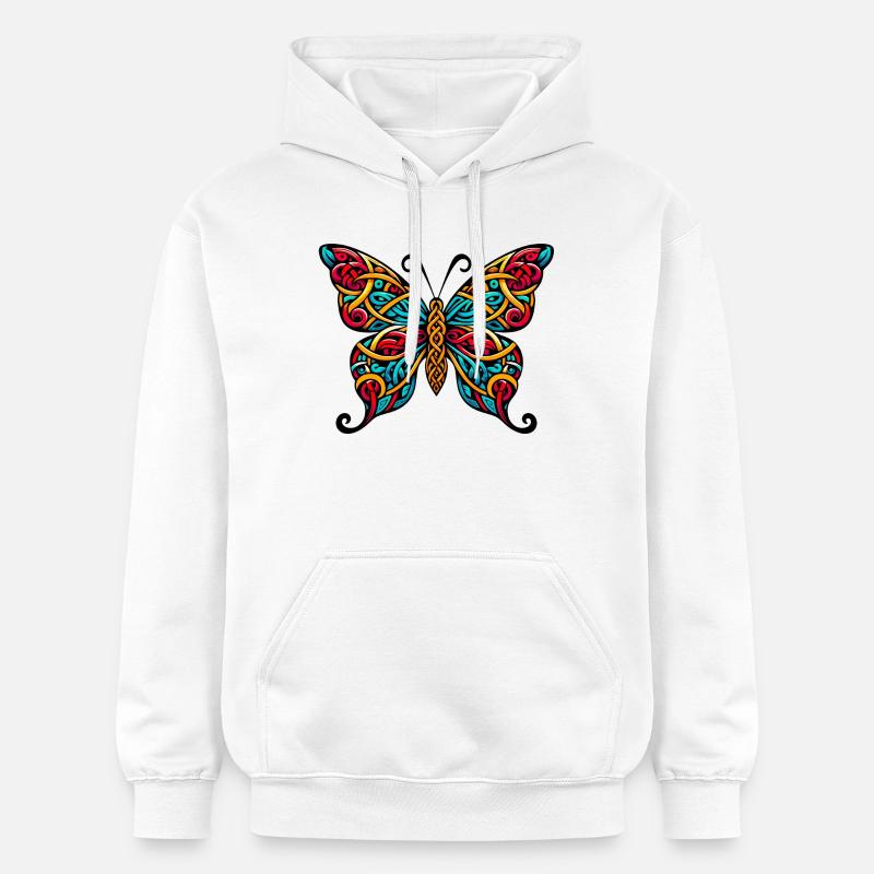 Papillon - Sweat à capuche Softstyle® Gildan Unisexe - blanc