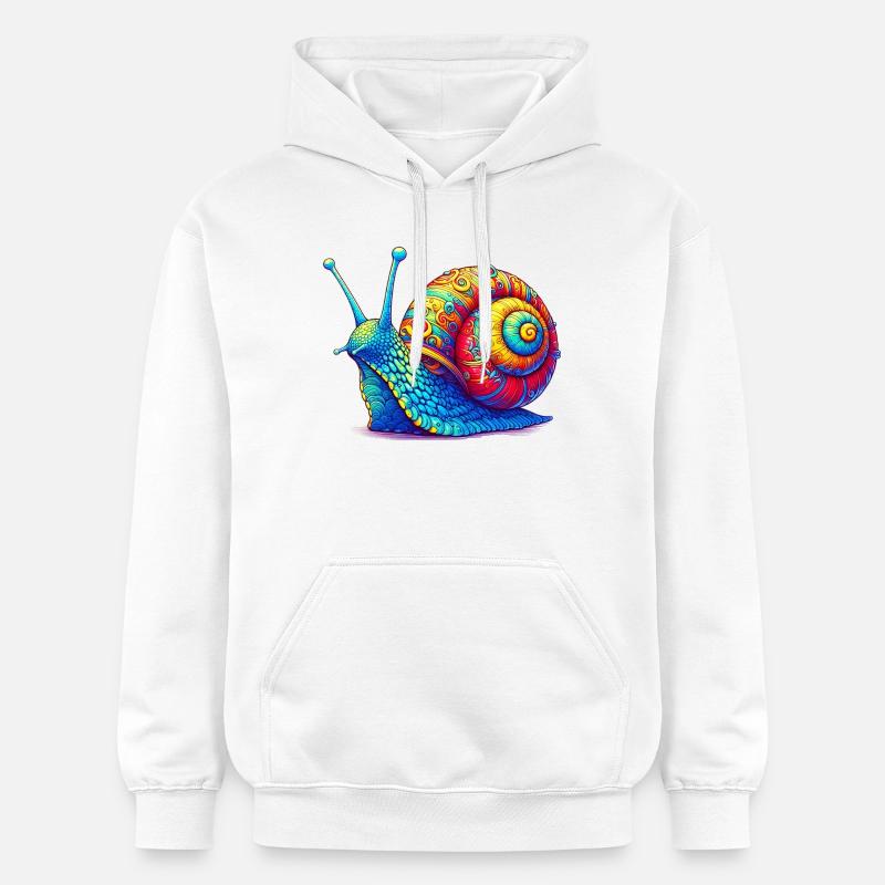 Escargot - Sweat à capuche Softstyle® Gildan Unisexe - blanc