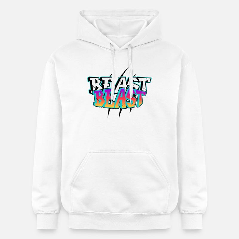 BEAST Graffiti Design - Sweat à capuche Softstyle® Gildan Unisexe - blanc