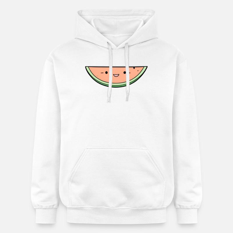 Tranche de melon de kawaï - Sweat à capuche Softstyle® Gildan Unisexe - blanc