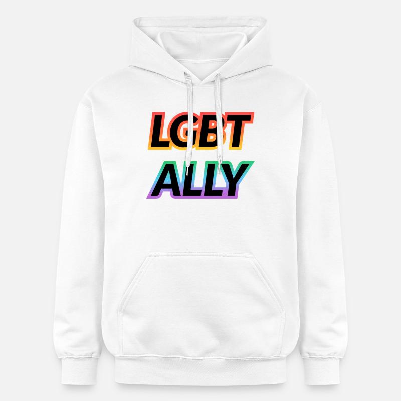 ALLIÉE LGBT - Sweat à capuche Softstyle® Gildan Unisexe - blanc