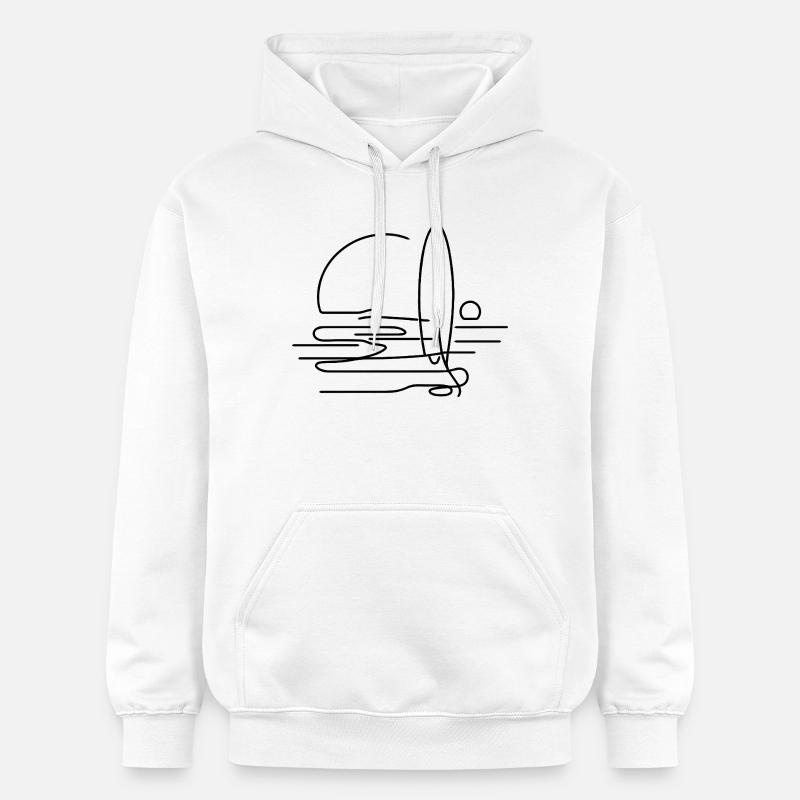 Croquis de surf - Sweat à capuche Softstyle® Gildan Unisexe - blanc