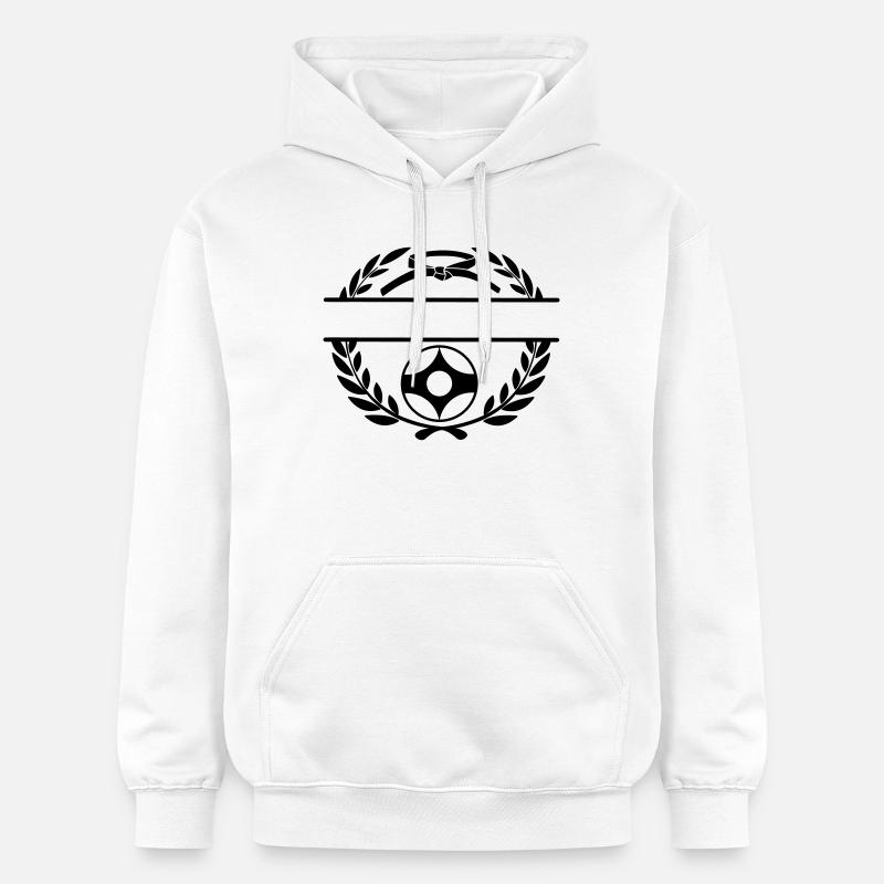 Couronne de laurier avec kanku Kyokushin - Sweat à capuche Softstyle® Gildan Unisexe - blanc