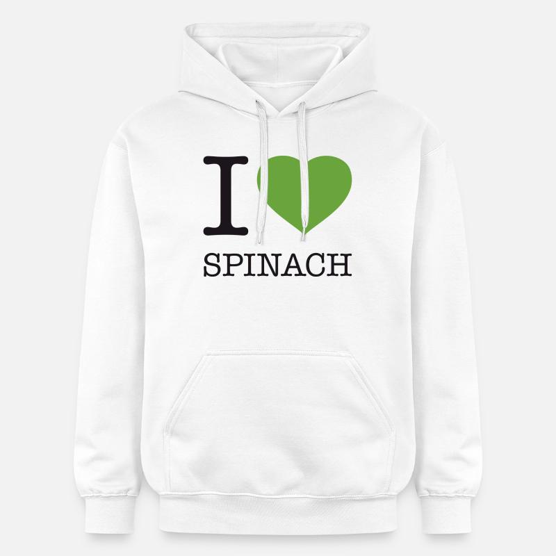 J’AIME LES ÉPINARDS Spinat - Sweat à capuche Softstyle® Gildan Unisexe - blanc