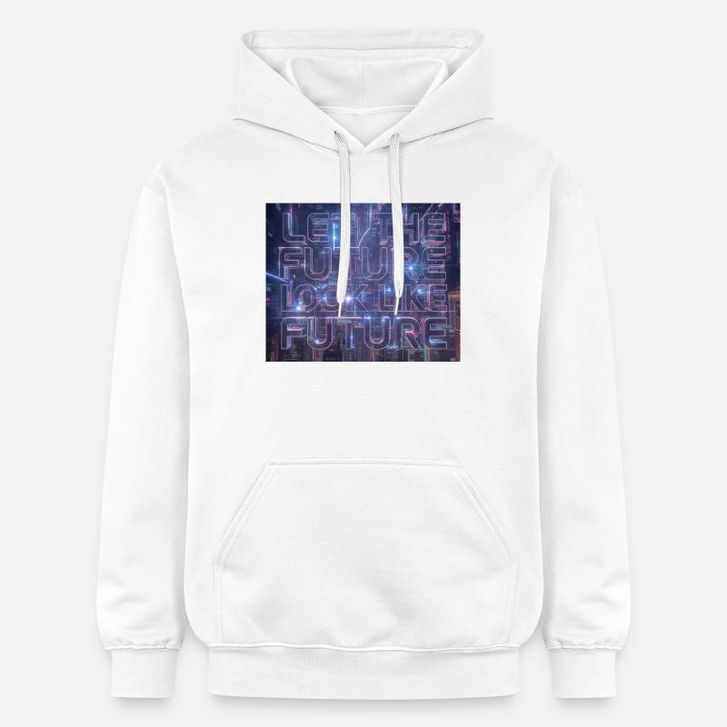 Typographie Neon Future - Sweat à capuche Softstyle® Gildan Unisexe - blanc