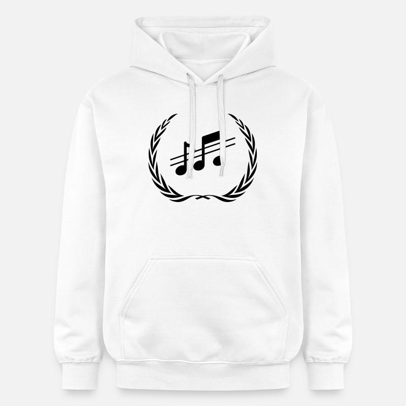 Couronne de notes de musique - Sweat à capuche Softstyle® Gildan Unisexe - blanc