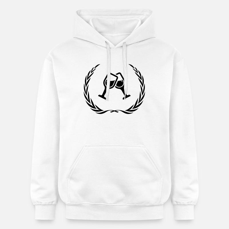 Couronne de verres à vin - Sweat à capuche Softstyle® Gildan Unisexe - blanc