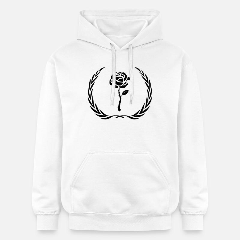 Couronne de symbole de rose - Sweat à capuche Softstyle® Gildan Unisexe - blanc