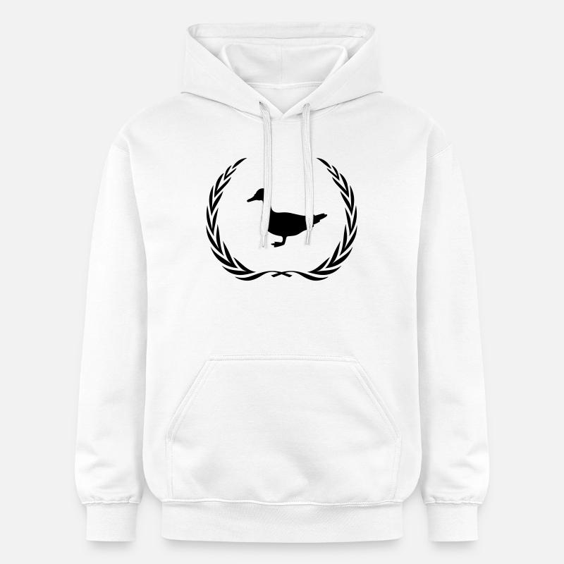 Couronne d’animal de canard - Sweat à capuche Softstyle® Gildan Unisexe - blanc