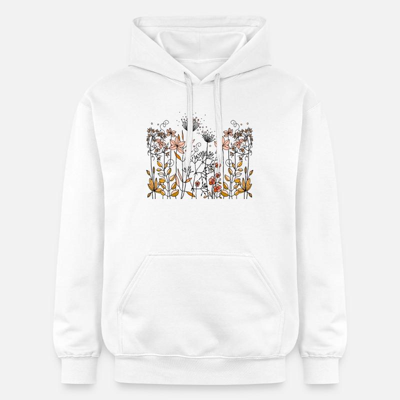 Fleur - Sweat à capuche Softstyle® Gildan Unisexe - blanc