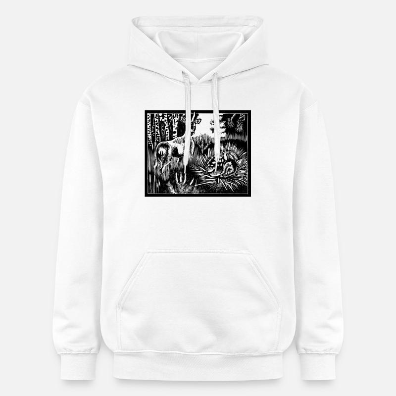 Cerf d’Alfabeest - Sweat à capuche Softstyle® Gildan Unisexe - blanc