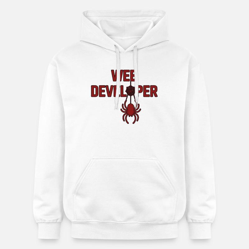 Web Developer Spider Logo Shirt - Gildan Unisex Softstyle® Midweight Hoodie - white