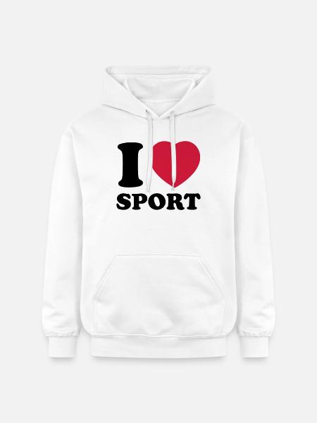 i love sport 2c - Gildan Unisex Softstyle® Midweight Hoodie - white