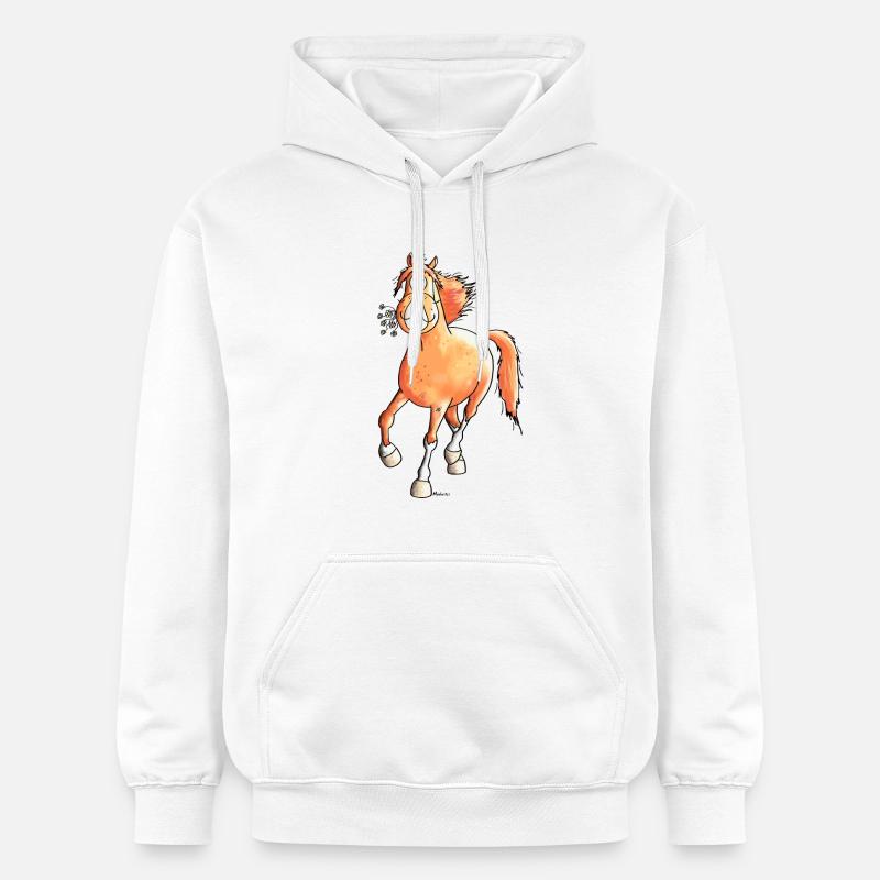 Mignon Cheval - Sweat à capuche Softstyle® Gildan Unisexe - blanc