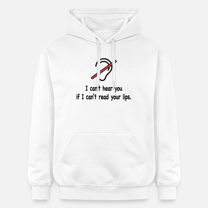 Pour les malentendants - Sweat à capuche Softstyle® Gildan Unisexe - blanc