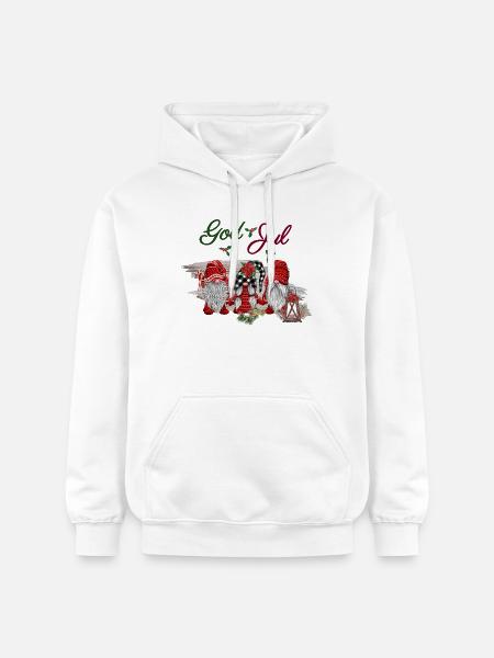 Dieu jul Joyeux Noël Noël Design - Sweat à capuche Softstyle® Gildan Unisexe - blanc