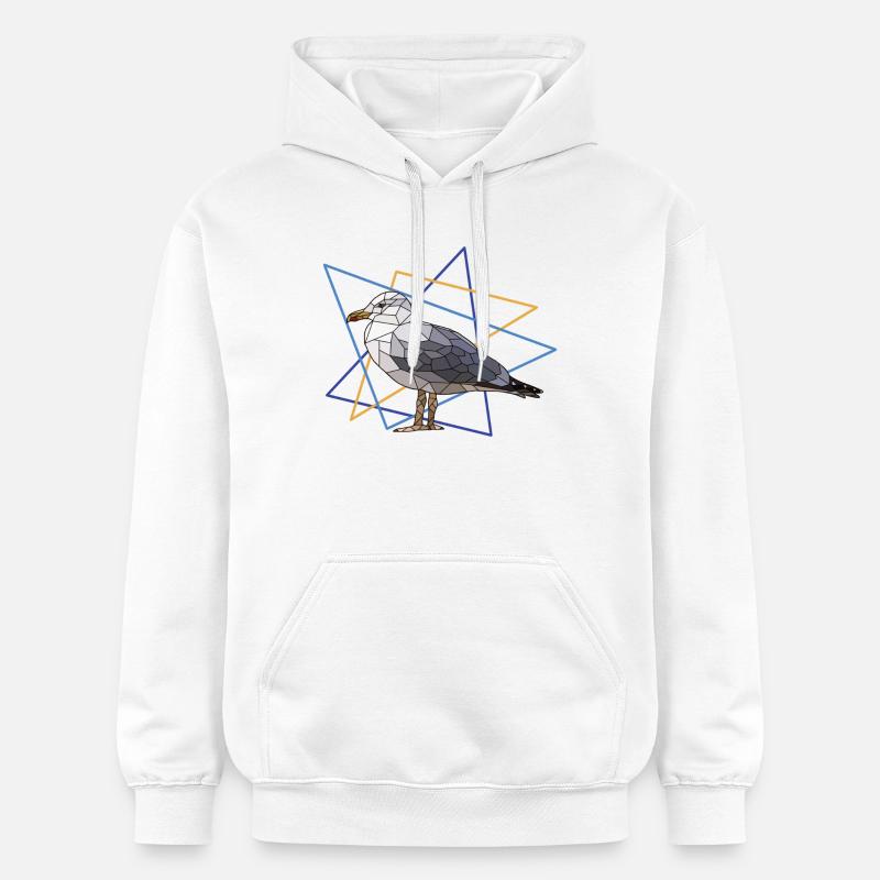 Mouette - Sweat à capuche Softstyle® Gildan Unisexe - blanc