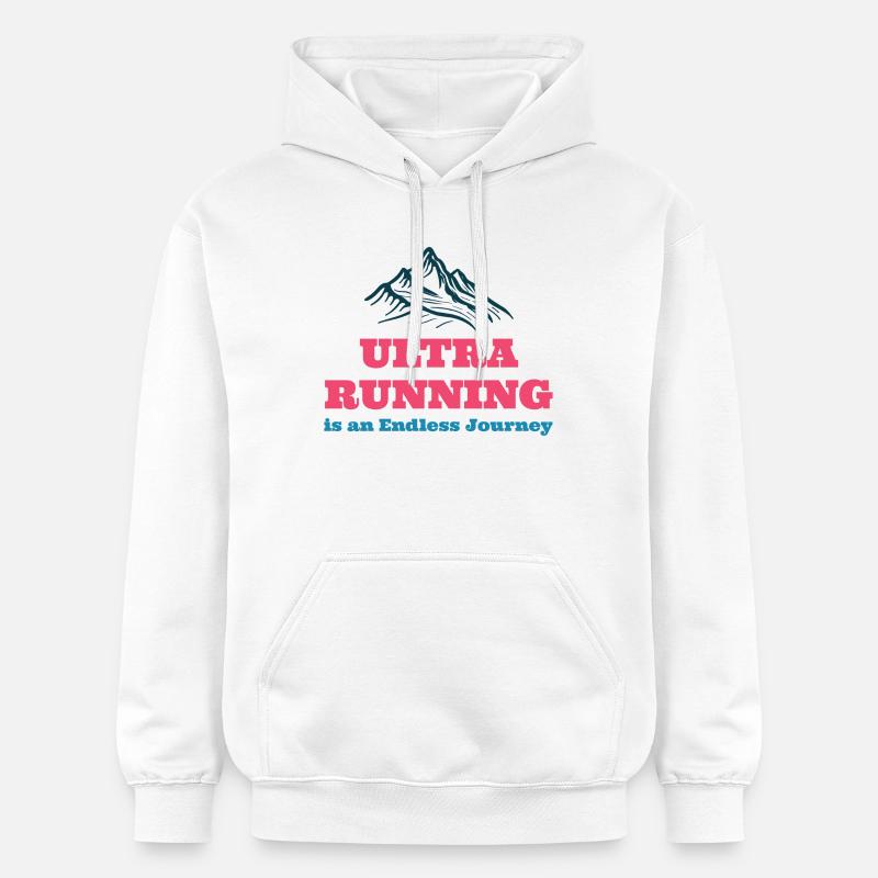 Ultra Running est un Endless Journe - Sweat à capuche Softstyle® Gildan Unisexe - blanc