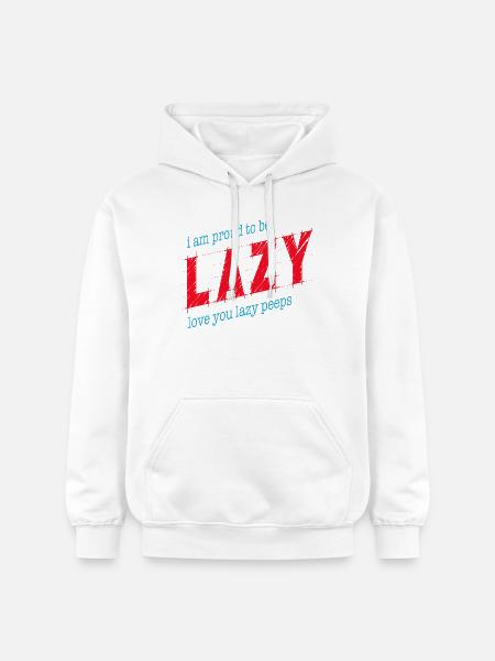 Proud to be lazy - Gildan Unisex Softstyle® Midweight Hoodie - white