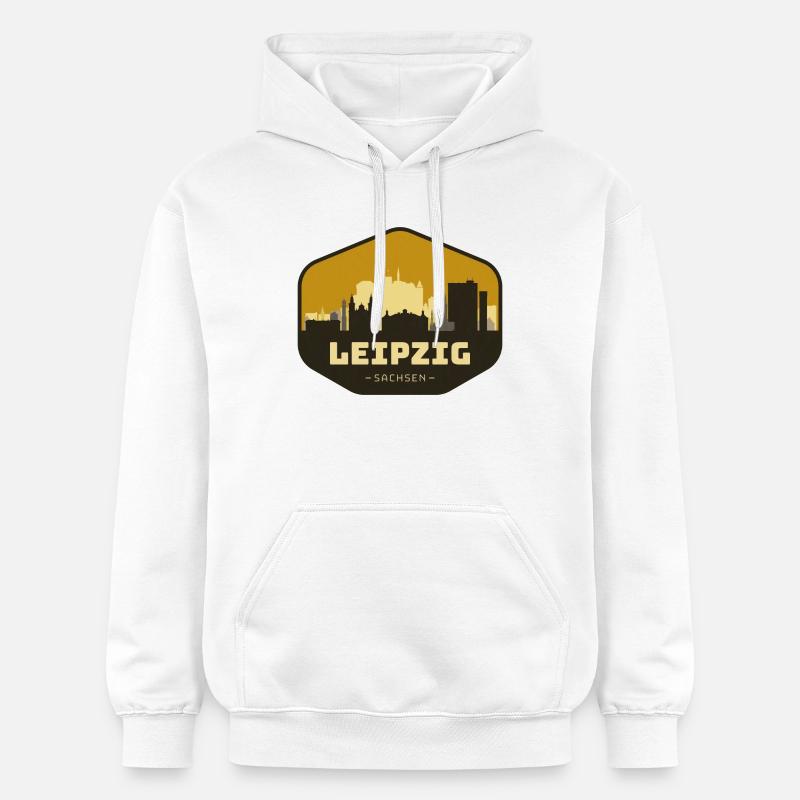 Ligne d’horizon de Leipzig - Sweat à capuche Softstyle® Gildan Unisexe - blanc