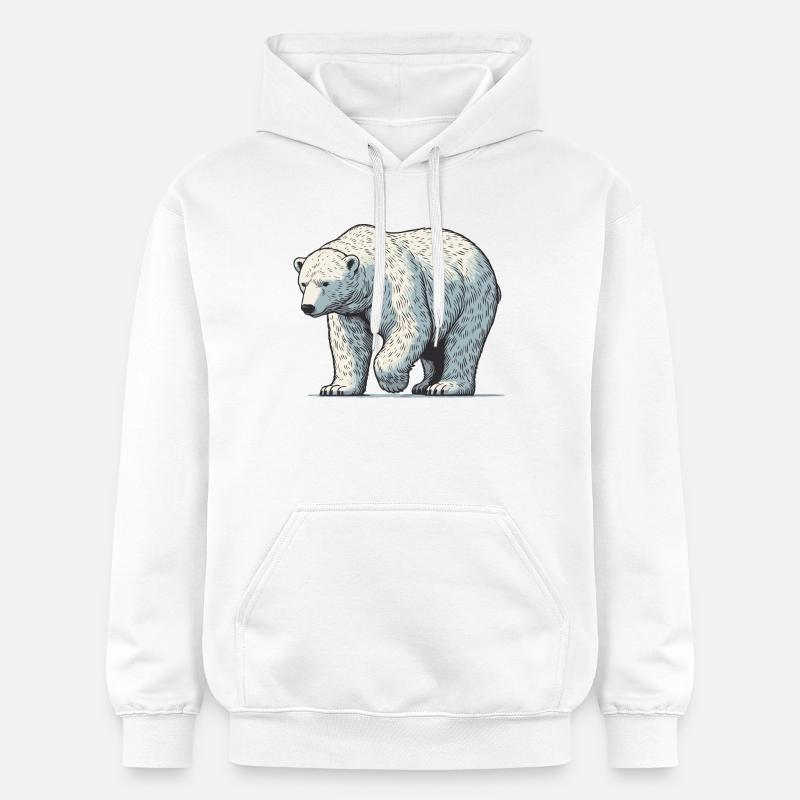 Eisbär - Gildan Unisex Softstyle® Midweight Hoodie - Weiß