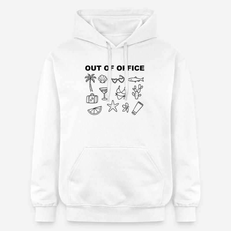 Absent du bureau - Sweat à capuche Softstyle® Gildan Unisexe - blanc