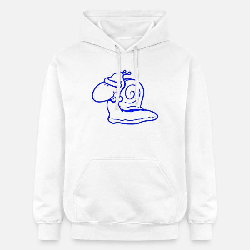 Escargot Père Noël Noël Chapeau Cadeau - Sweat à capuche Softstyle® Gildan Unisexe - blanc