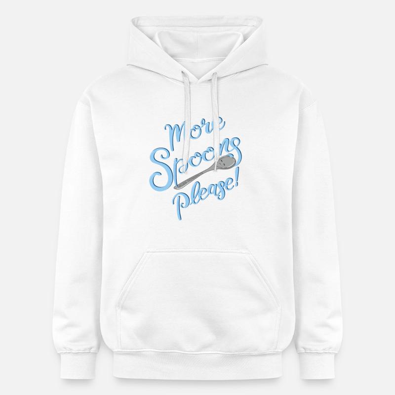 Plus de cuillères, s’il vous plaît ! - Sweat à capuche Softstyle® Gildan Unisexe - blanc