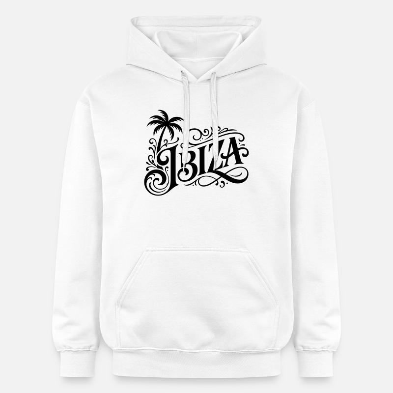 Palmier d’Ibiza - Sweat à capuche Softstyle® Gildan Unisexe - blanc