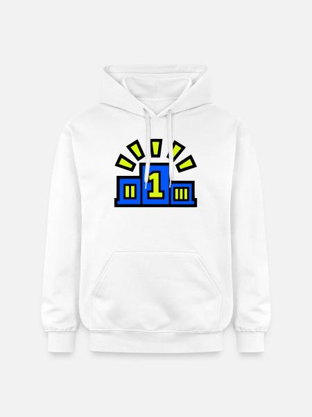Winner Podium Place 1 Champion - Gildan Unisex Softstyle® Midweight Hoodie - white