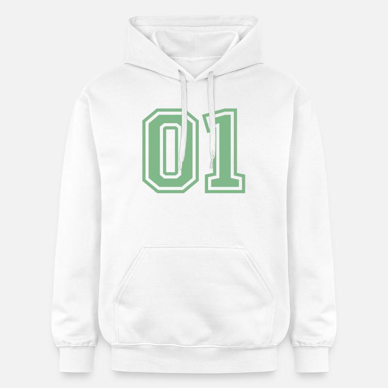 01_un_numéro - Sweat à capuche Softstyle® Gildan Unisexe - blanc