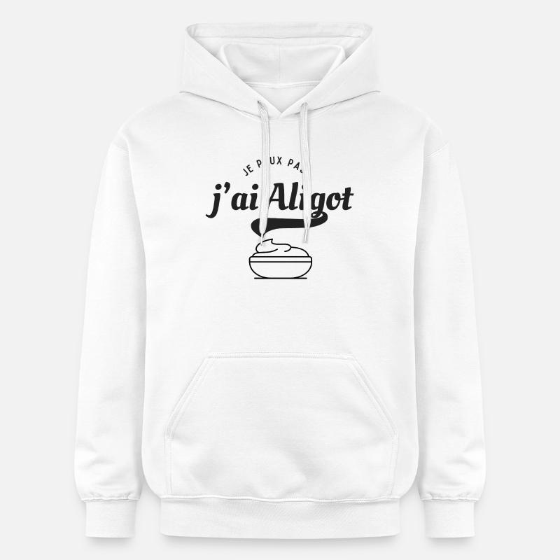 Je peux pas jai aligot  - Sweat à capuche Softstyle® Gildan Unisexe - blanc