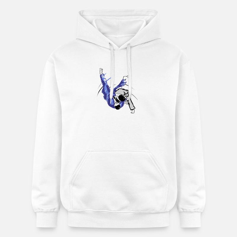 Judo - Sweat à capuche Softstyle® Gildan Unisexe - blanc