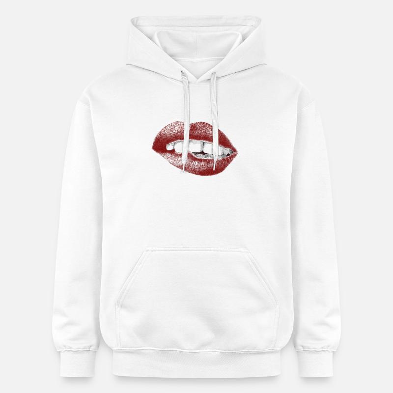 Lips - Sweat à capuche Softstyle® Gildan Unisexe - blanc
