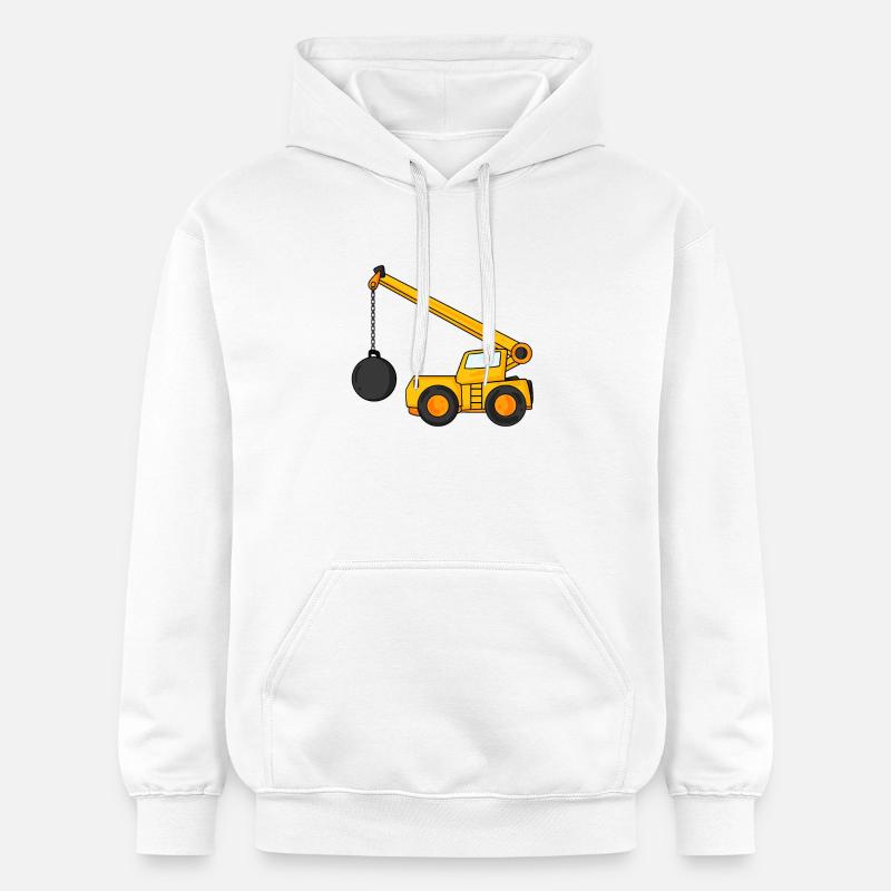 Grue de démolition - Sweat à capuche Softstyle® Gildan Unisexe - blanc