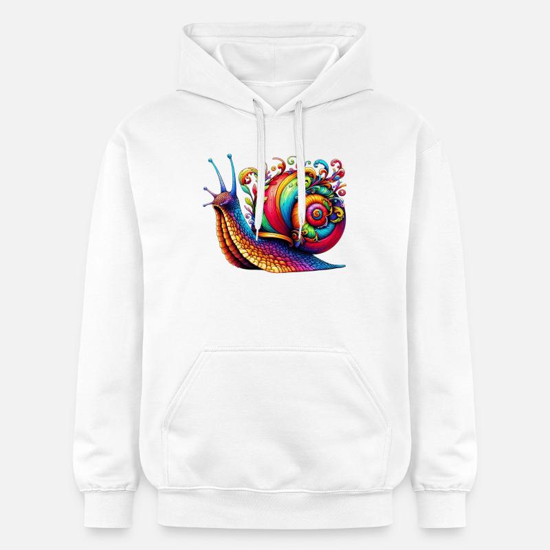 Escargot - Sweat à capuche Softstyle® Gildan Unisexe - blanc