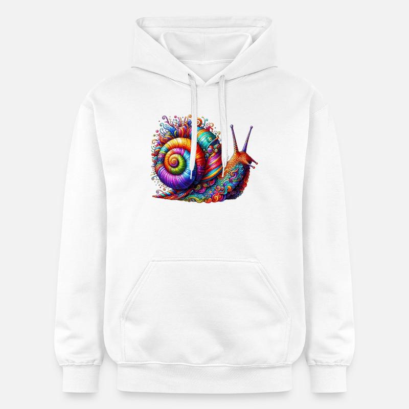 Escargot - Sweat à capuche Softstyle® Gildan Unisexe - blanc