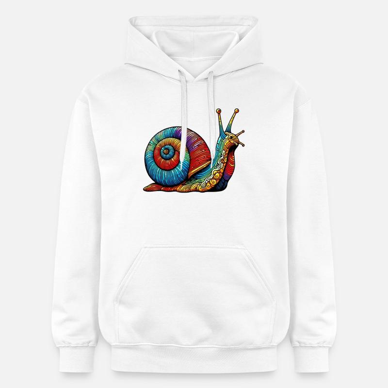 Escargot - Sweat à capuche Softstyle® Gildan Unisexe - blanc