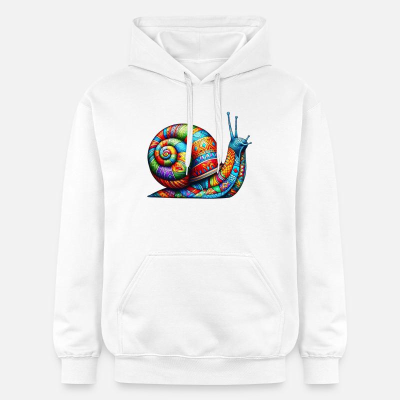 Escargot - Sweat à capuche Softstyle® Gildan Unisexe - blanc