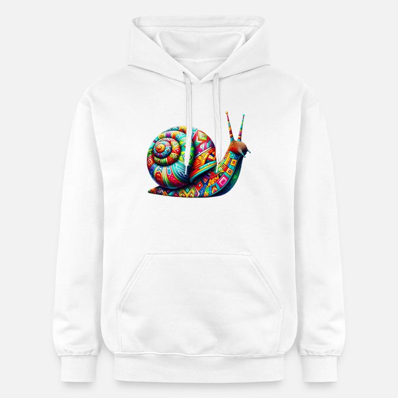 Escargot - Sweat à capuche Softstyle® Gildan Unisexe - blanc