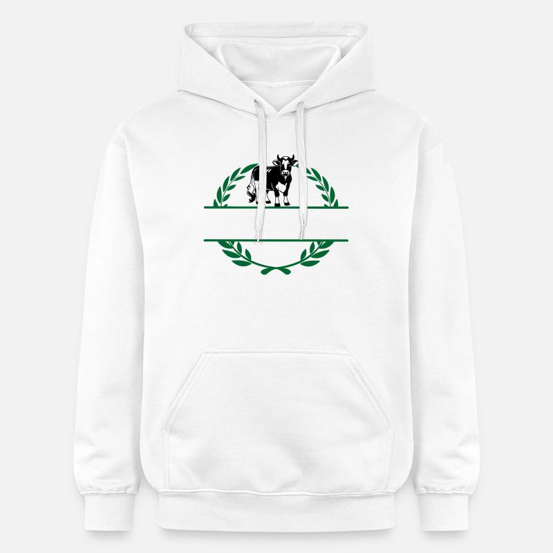 Vache laitière avec son propre nom - Sweat à capuche Softstyle® Gildan Unisexe - blanc