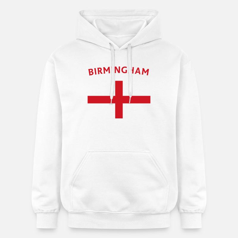 Emblème du drapeau de Birmingham - Sweat à capuche Softstyle® Gildan Unisexe - blanc