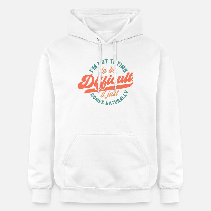 Conception de texte humoristique naturel - Sweat à capuche Softstyle® Gildan Unisexe - blanc