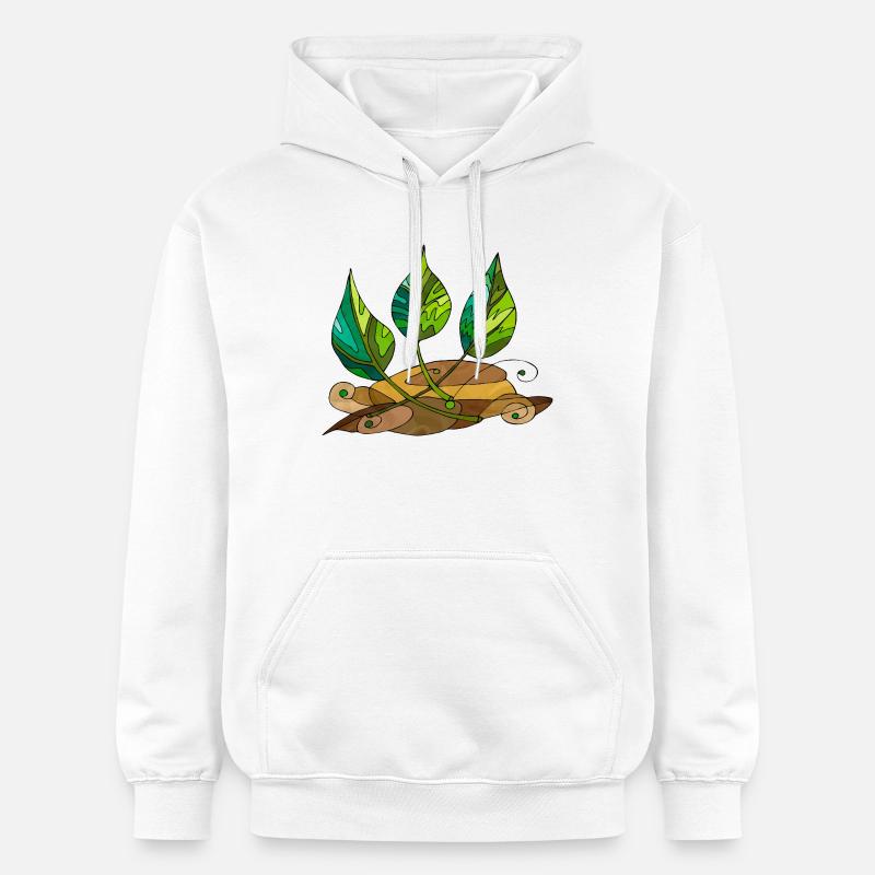 feuilles - Sweat à capuche Softstyle® Gildan Unisexe - blanc