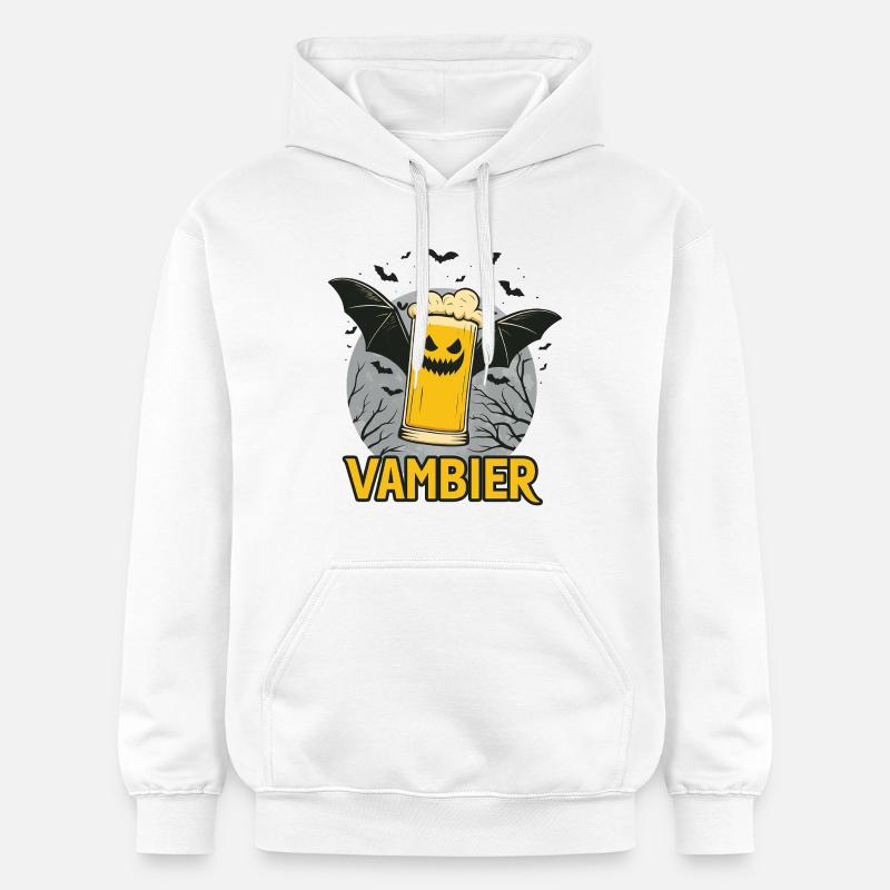 Vambier chauve-souris drôle de dicton - Sweat à capuche Softstyle® Gildan Unisexe - blanc